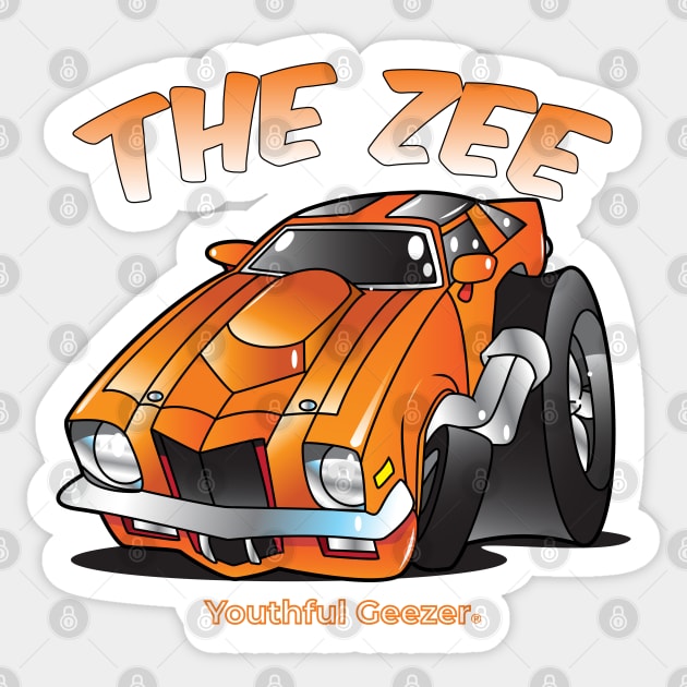 The Zee Cartoon Car Toon Sticker by YouthfulGeezer